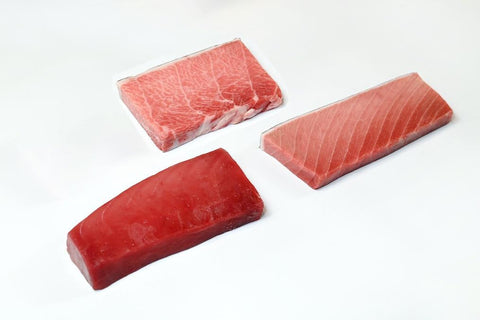 WAGYUMAN's Tuna Lovers Set, which includes sashimi-grade tuna, is displayed on a white surface.