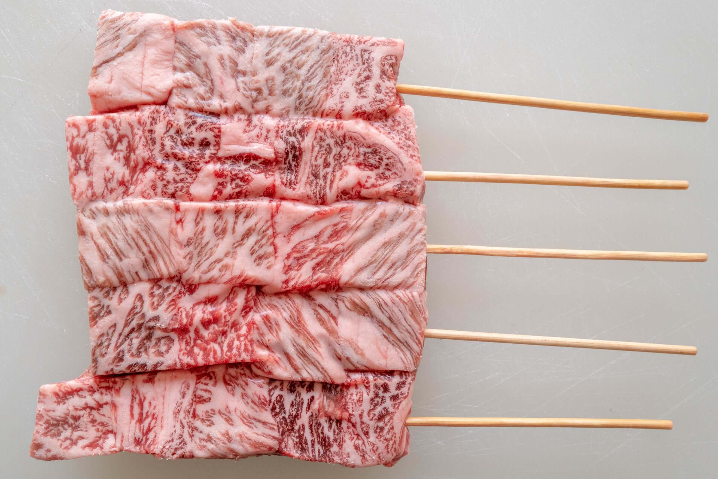 A5 STRIPLOIN & CHUCK ROLL 10 Skewers Set - Japanese Wagyu – WAGYUMAN